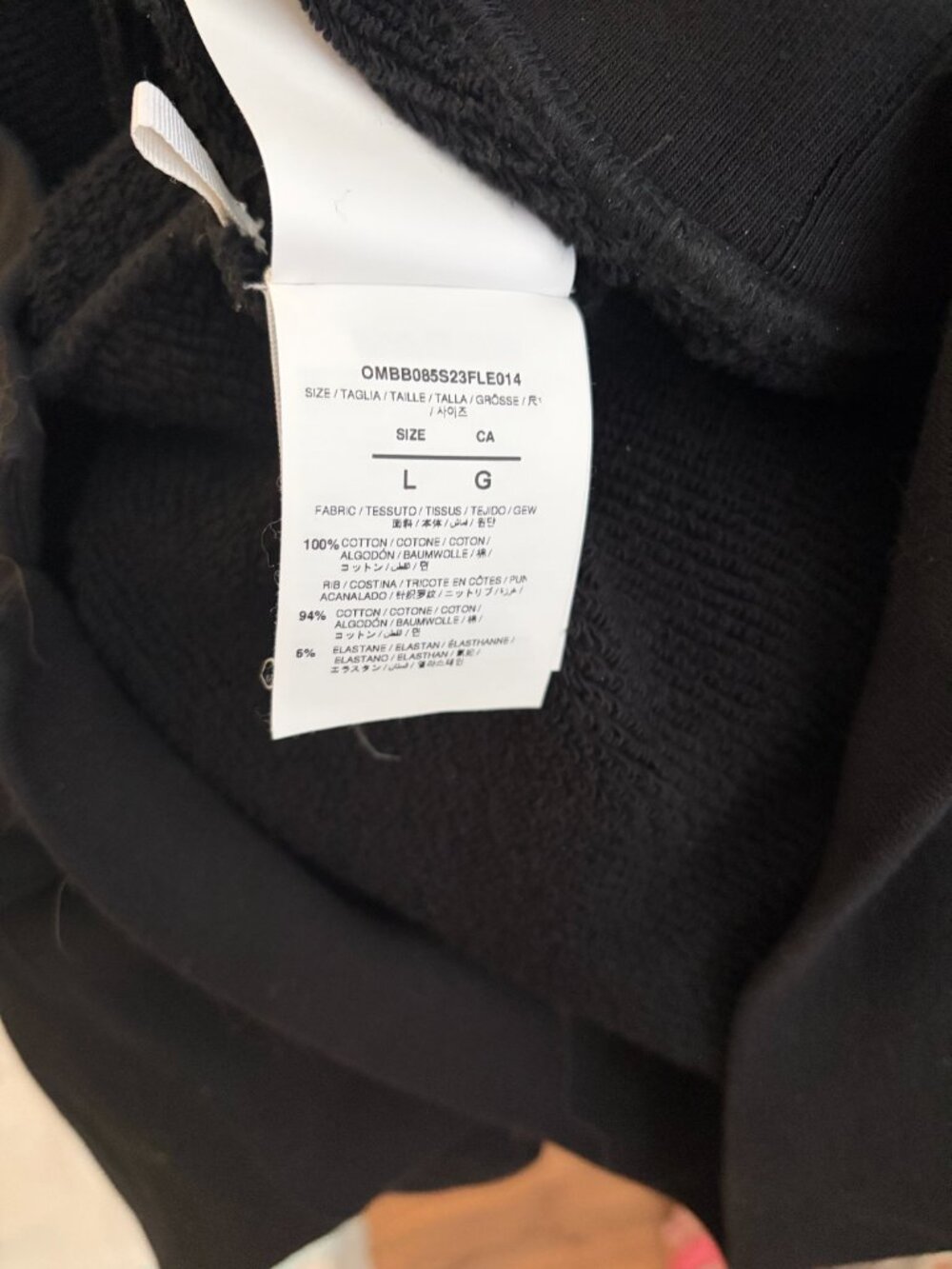 OFF-WHITE Body Stitch Cotton Hoodie/Skate Hoodie Size L - Picture 3 of 3